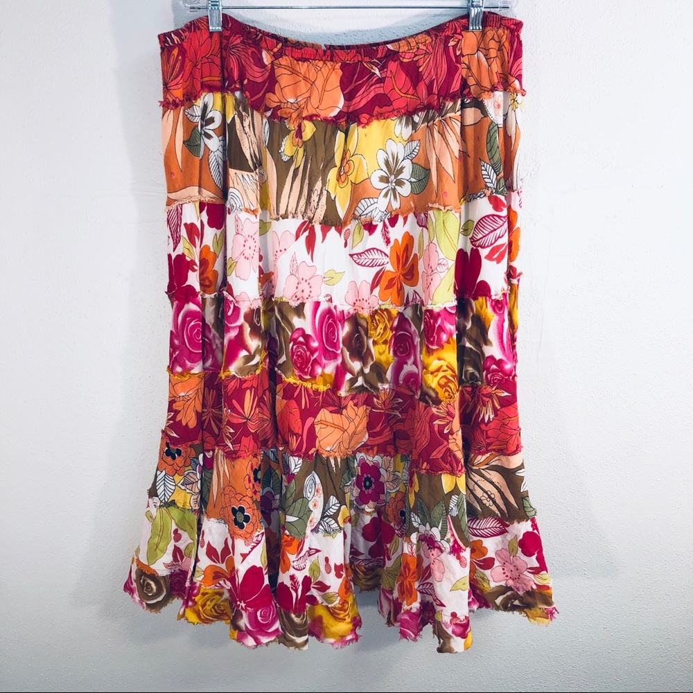 Cato Floral Peasant Skirt Size 22/24W